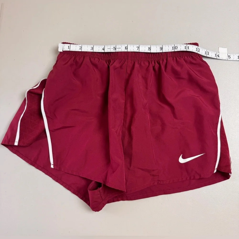 Nike Dri-FIT Running Shorts Small Red Athletic Workout Lined Elastic Waist - Picture 4 of 10